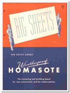 Homasote Company 1949 vintage insulation catalog building board