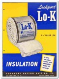 Lockport Cotton Batting Company 1949 vintage insulation catalog Lo-K