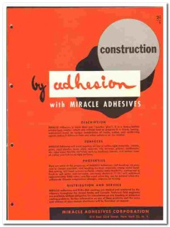 Miracle Adhesives Corp 1949 vintage tile catalog construction glue Miracle Adhesives Corp 1949 vintage tile catalog construction glue