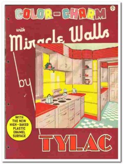 Tylac Company 1949 vintage tile catalog Miracle Walls plastic enamel