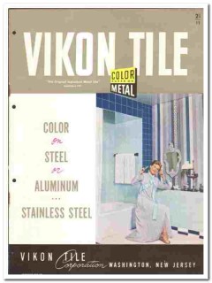 Vikon Tile Corp 1949 vintage catalog color steel aluminum stainless