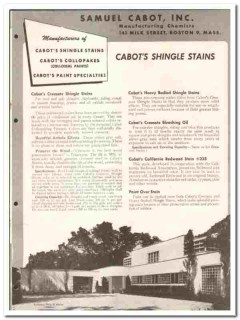 Samuel Cabot Inc 1949 vintage paint catalog shingle stains collopakes Samuel Cabot Inc 1949 vintage paint catalog shingle stains collopakes