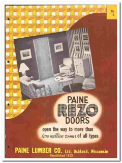 Paine Lumber Company 1949 vintage door catalog Rezo hollow core Paine Lumber Company 1949 vintage door catalog Rezo hollow core