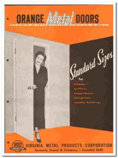 Virginia Metal Products Corp 1949 vintage door catalog Orange Virginia Metal Products Corp 1949 vintage door catalog Orange