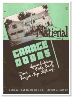National Mfg Company 1949 vintage door catalog garage Upward-Acting National Mfg Company 1949 vintage door catalog garage Upward-Acting