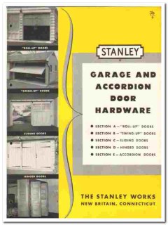 Stanley Works 1949 vintage door catalog garage accordion hardware Stanley Works 1949 vintage door catalog garage accordion hardware