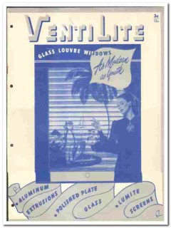 VentiLite Corp 1949 vintage window catalog glass louvre doors aluminum