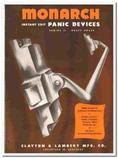 Clayton Lambert Mfg Company 1949 vintage door catalog panic devices Clayton Lambert Mfg Company 1949 vintage door catalog panic devices