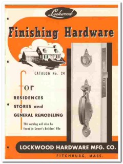 Lockwood Hardware Mfg Company 1949 vintage catalog finishing Lockwood Hardware Mfg Company 1949 vintage catalog finishing
