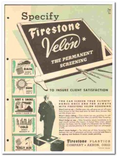 Firestone Plastics Company 1949 vintage window catalog screening