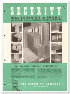 Security Company 1949 vintage insulation catalog metal weatherstrips Security Company 1949 vintage insulation catalog metal weatherstrips