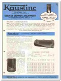 Kaustine Company 1949 vintage plumbing catalog sewage disposal Kaustine Company 1949 vintage plumbing catalog sewage disposal