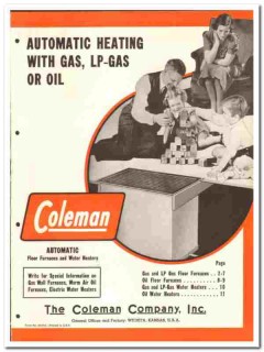Coleman Company 1949 vintage heating catalog floor furnace asbestos Coleman Company 1949 vintage heating catalog floor furnace asbestos