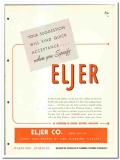 Eljer Company 1949 vintage bathroom catalog plumbing fixtures fittings