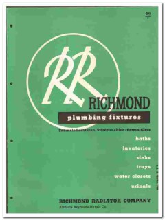 Richmond Radiator Company 1949 vintage bathroom catalog fixtures Richmond Radiator Company 1949 vintage bathroom catalog fixtures