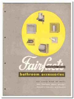 Fairfacts Company 1949 vintage bathroom catalog accessories vitreous