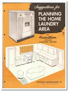Hamilton Mfg Company 1949 vintage appliance catalog clothes dryer Hamilton Mfg Company 1949 vintage appliance catalog clothes dryer