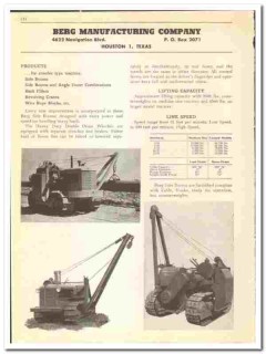 Berg Mfg Company 1947 vintage oil gas catalog oilfield crawler tractor