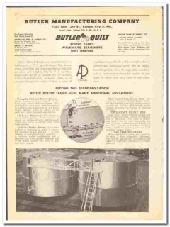 Butler Mfg Company 1947 vintage oil gas catalog oilfield tanks heaters