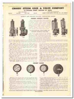 Crosby Steam Gage Valve Company 1947 vintage oil gas catalog oilfield Crosby Steam Gage Valve Company 1947 vintage oil gas catalog oilfield