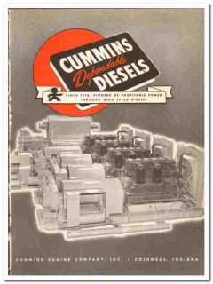 Cummins Engine Company 1947 vintage oil gas catalog oilfield Diesel