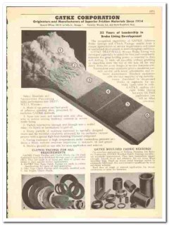 Gatke Corp 1947 vintage oil gas catalog oilfield asbestos brake lining Gatke Corp 1947 vintage oil gas catalog oilfield asbestos brake lining