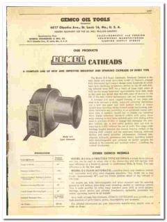 Gemco Oil Tools Inc 1947 vintage catalog oilfield catheads