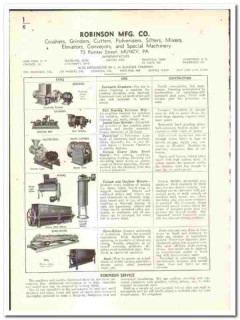 Robinson Mfg Company 1939 vintage industrial catalog crushers grinders Robinson Mfg Company 1939 vintage industrial catalog crushers grinders