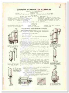 Swenson Evaporator Company 1939 vintage industrial catalog