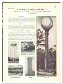 R D Cole Mfg Company 1939 vintage industrial catalog water tanks R D Cole Mfg Company 1939 vintage industrial catalog water tanks