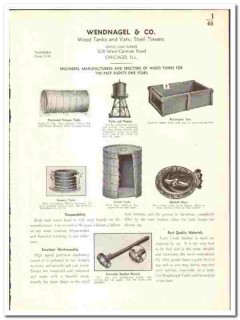 Wendnagel Company 1939 vintage industrial catalog wood tanks vats Wendnagel Company 1939 vintage industrial catalog wood tanks vats