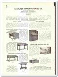 Hamilton Mfg Company 1939 vintage furniture catalog drawing tables