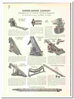 Barber-Greene Company 1939 vintage industrial catalog loaders conveyor Barber-Greene Company 1939 vintage industrial catalog loaders conveyor