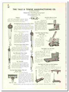 Yale Towne Mfg Company 1939 vintage industrial catalog hoists lifts Yale Towne Mfg Company 1939 vintage industrial catalog hoists lifts
