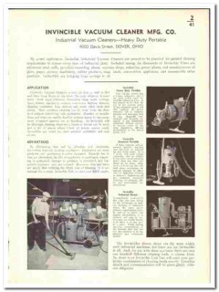Invincible Vacuum Cleaner Mfg Company 1939 vintage industrial catalog