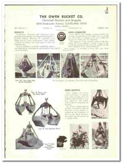 Owen Bucket Company 1939 vintage tractor catalog clamshell grapples Owen Bucket Company 1939 vintage tractor catalog clamshell grapples