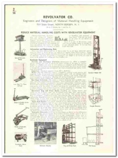 Revolvator Company 1939 vintage industrial catalog material handling