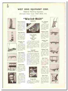 West Bend Equipment Corp 1939 vintage industrial catalog Weld-Bilt West Bend Equipment Corp 1939 vintage industrial catalog Weld-Bilt