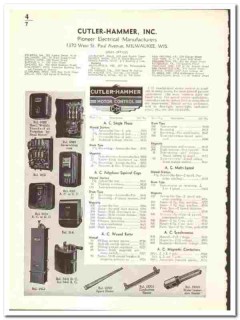 Cutler-Hammer Inc 1939 vintage electrical catalog motor control