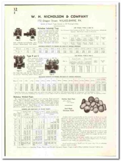 W H Nicholson Company 1939 vintage industrial catalog steam traps W H Nicholson Company 1939 vintage industrial catalog steam traps