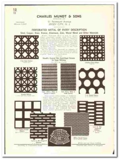 Charles Mundt Sons 1939 vintage metal catalog perforated Charles Mundt Sons 1939 vintage metal catalog perforated