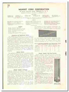 Mundet Cork Corp 1939 vintage insulation catalog Jointite corkboard