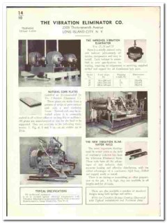Vibration Eliminator Company 1939 vintage insulation catalog cork