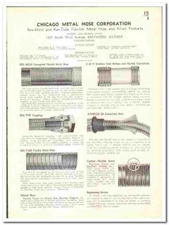 Chicago Metal Hose Corp 1939 vintage industrial catalog flexible Chicago Metal Hose Corp 1939 vintage industrial catalog flexible