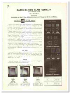 Owens-Illinois Glass Company 1939 vintage catalog Insulux block Owens-Illinois Glass Company 1939 vintage catalog Insulux block