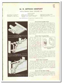 M H Detrick Company 1939 vintage wall catalog Detred Suspended Arches