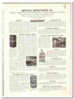 Botfield Refractories Company 1939 vintage concrete catalog cement