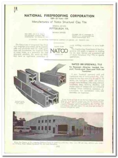 National Fireproofing Corp 1939 vintage tile catalog NATCO structural