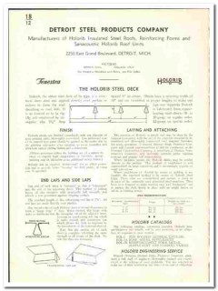 Detroit Steel Products Company 1939 vintage roofing catalog Holorib Detroit Steel Products Company 1939 vintage roofing catalog Holorib