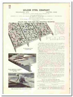 Milcor Steel Company 1939 vintage roofing catalog industrial building Milcor Steel Company 1939 vintage roofing catalog industrial building